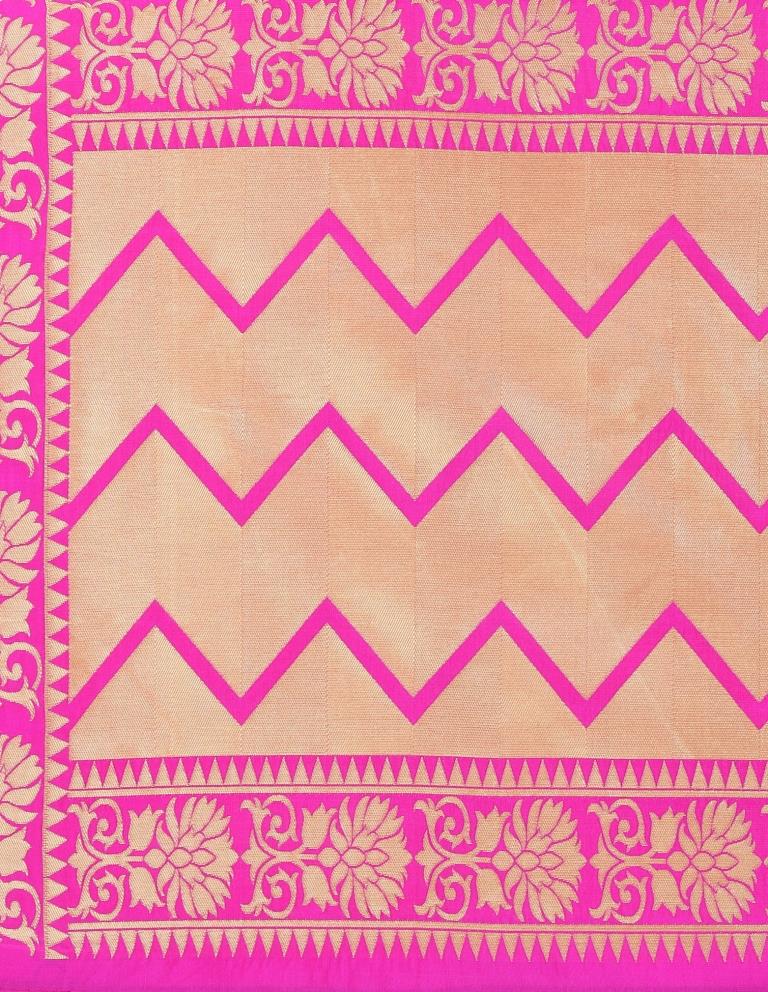 Blissful Pink Coloured Poly Silk Jacquard Banarasi Dupatta | Sudathi