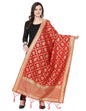 Charismatic Red Coloured Poly Silk Jacquard Banarasi Dupatta | Sudathi