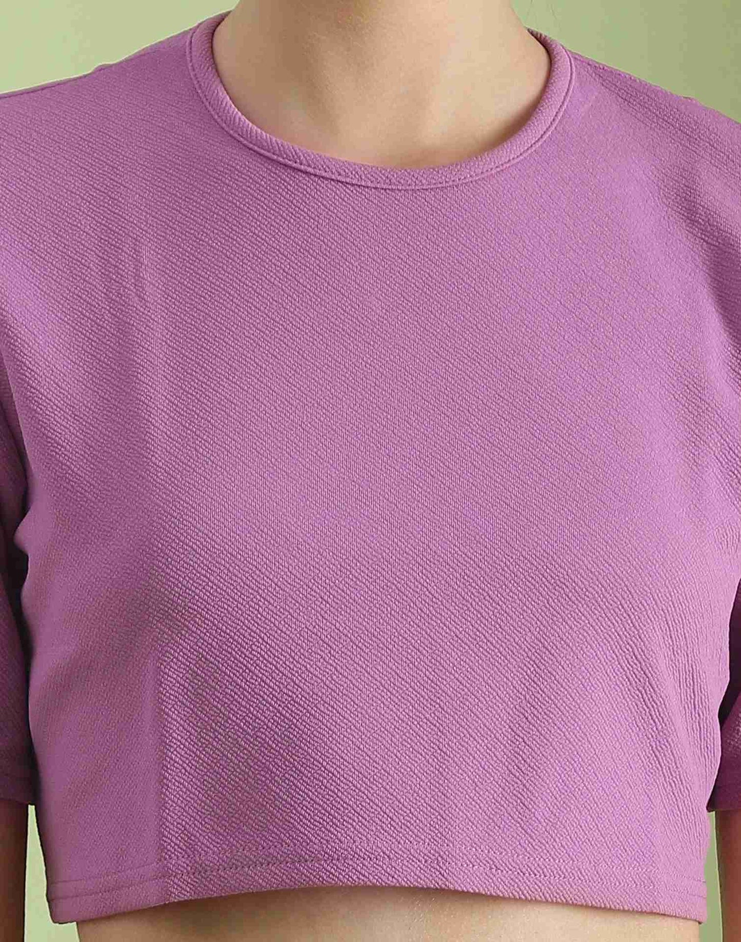 Lavender Lycra Plain Co-ord Set