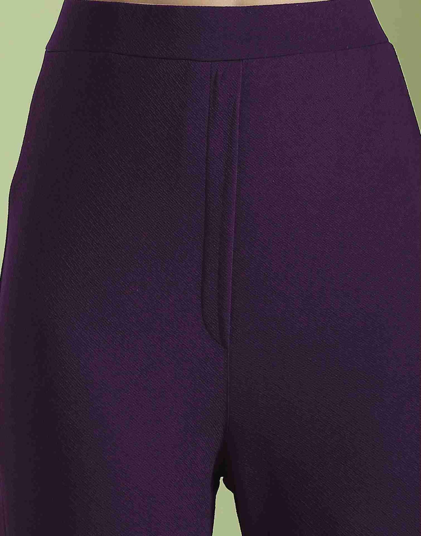 Maroon Lycra Plain Co-ord Set