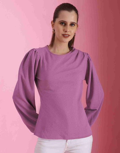 Lavender Lycra Plain Top