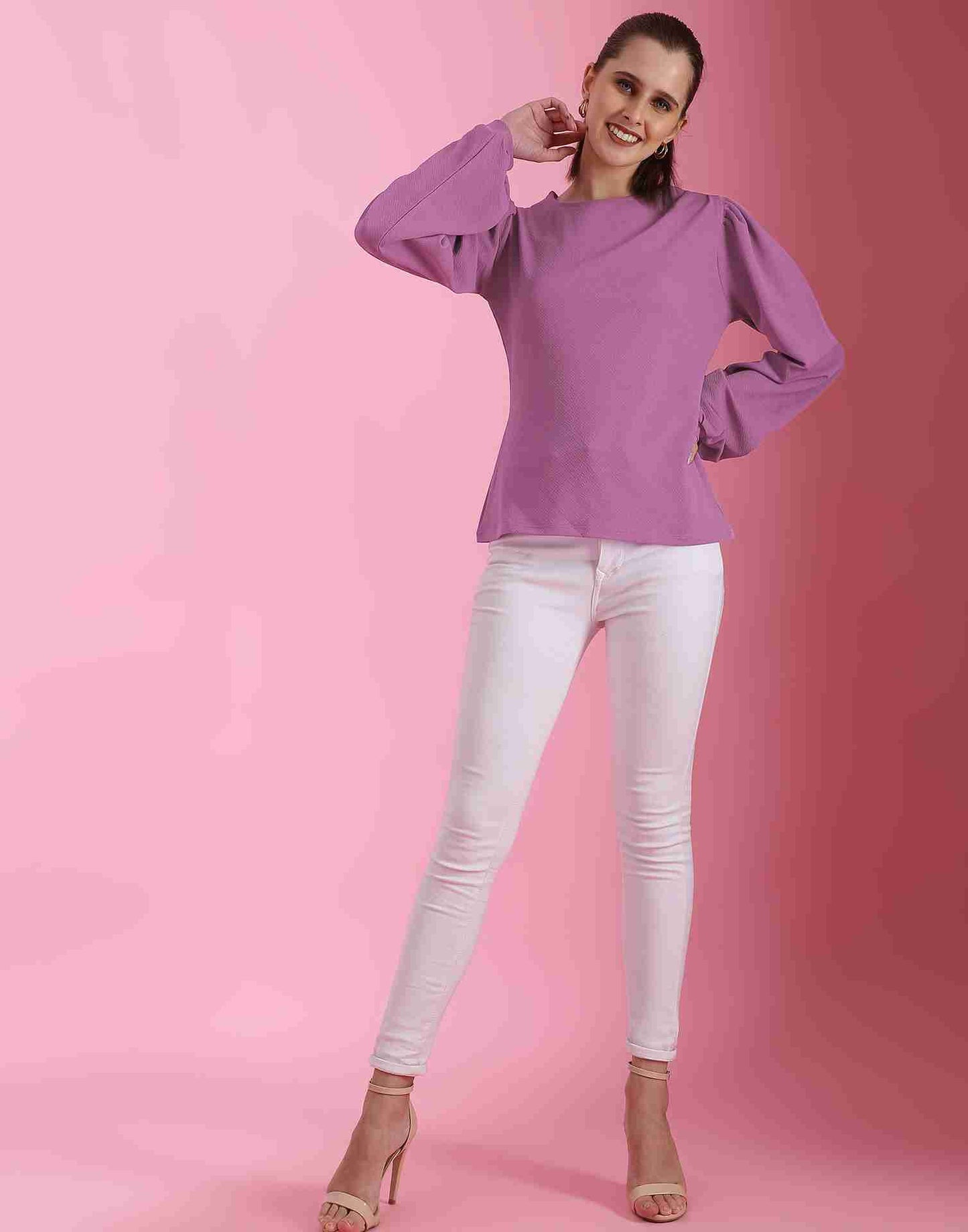 Lavender Lycra Plain Top