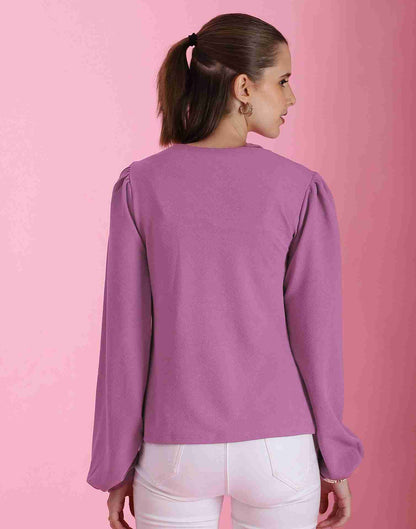 Lavender Lycra Plain Top