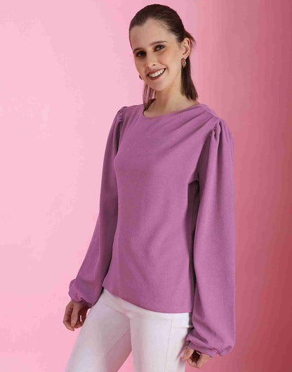 Lavender Lycra Plain Top