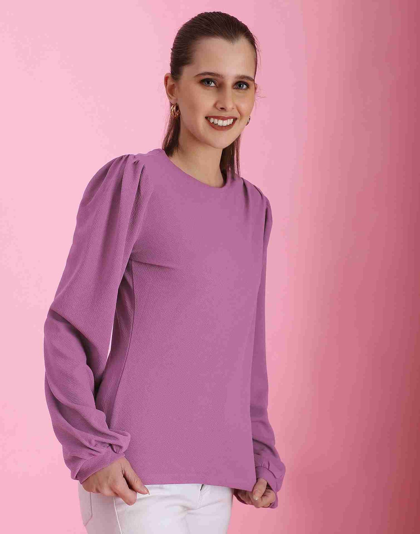 Lavender Lycra Plain Top