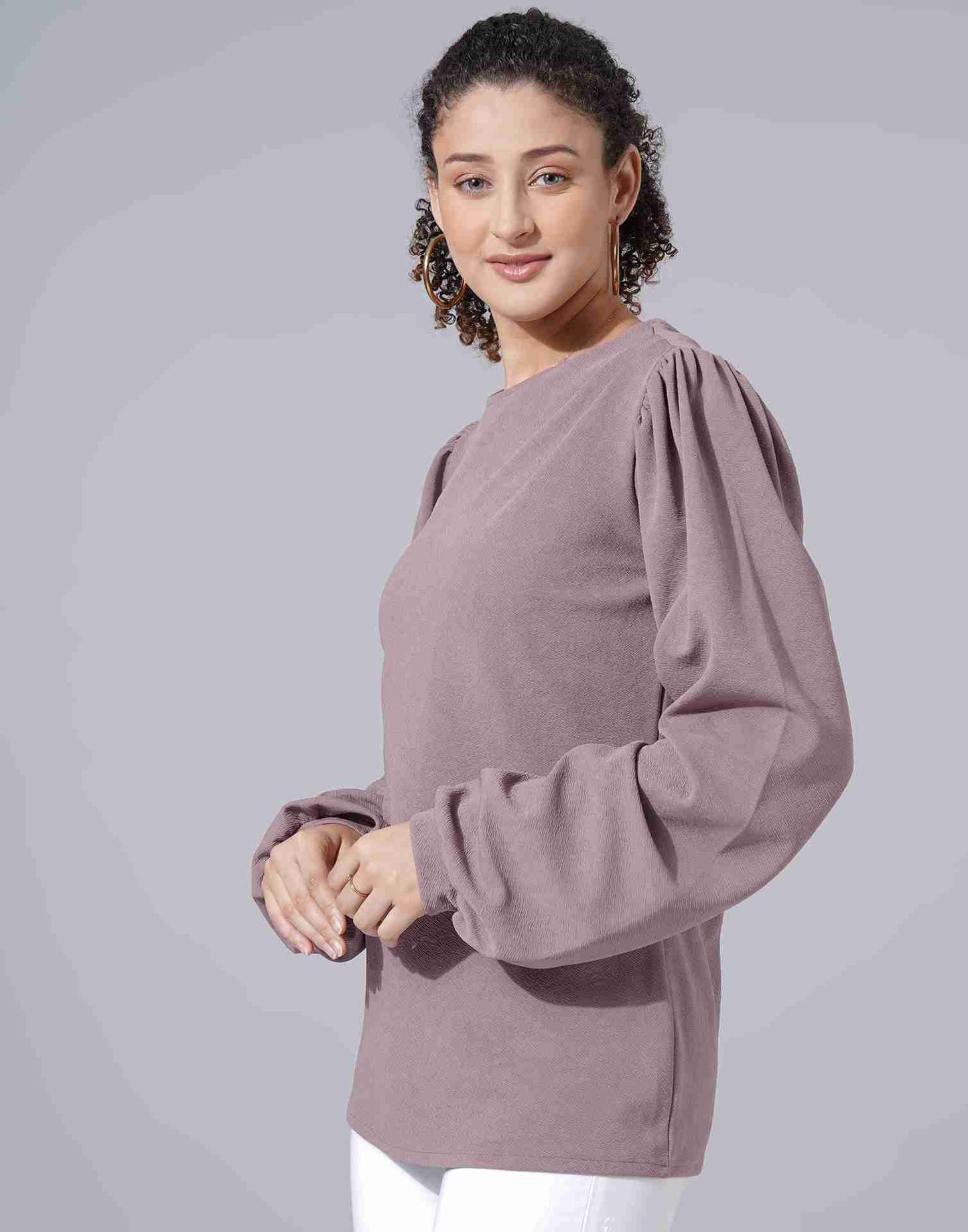 Mauve Lycra Plain Top