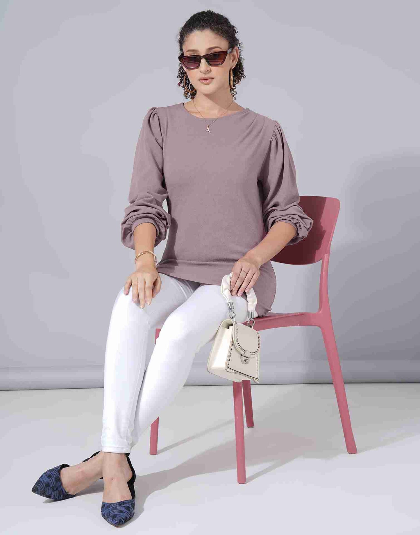 Mauve Lycra Plain Top