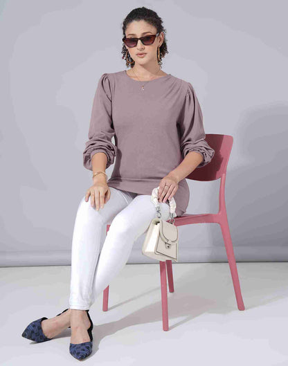 Mauve Lycra Plain Top