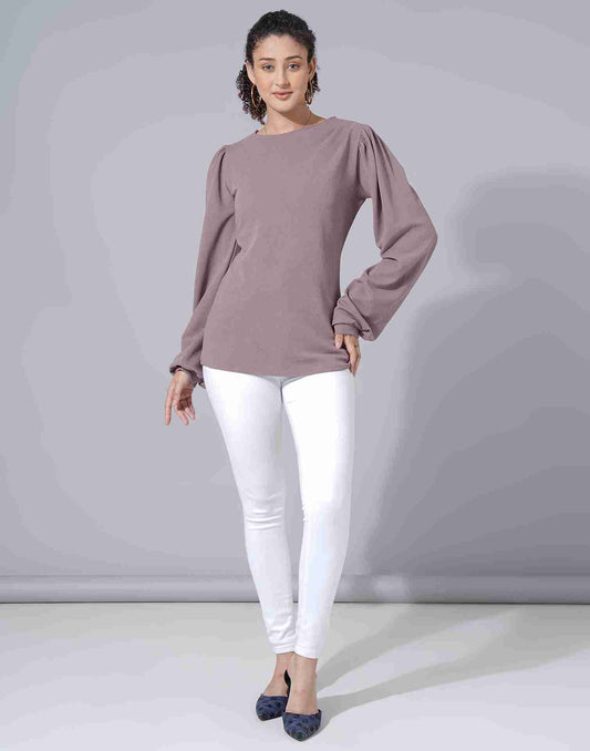 Mauve Lycra Plain Top