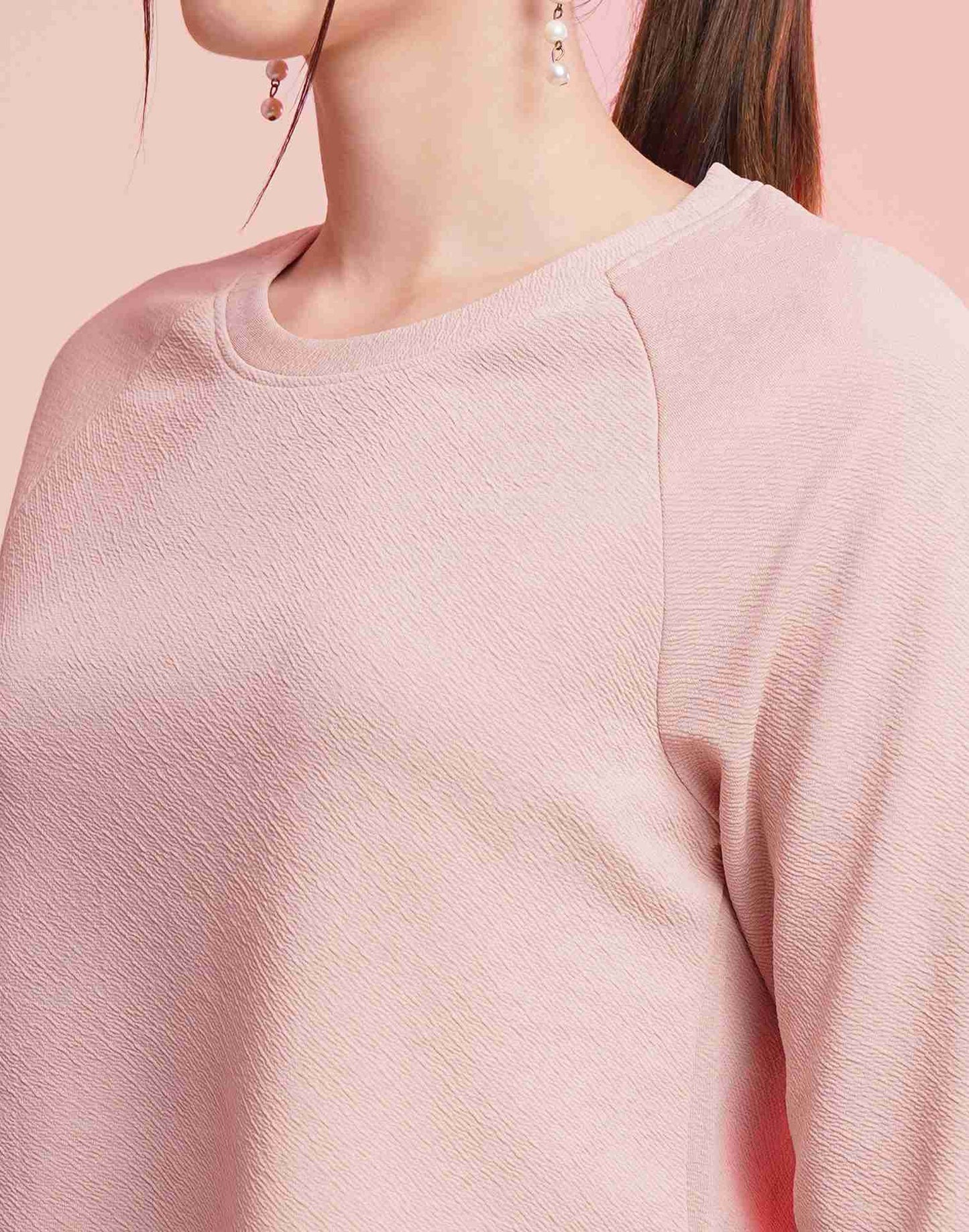 Pink Lycra Plain Co-ord Set