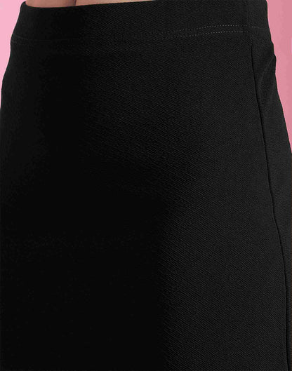 Black Lycra Plain Co-ord Set