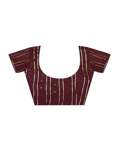 Ready to Wear Peach Chanderi Printed Saree