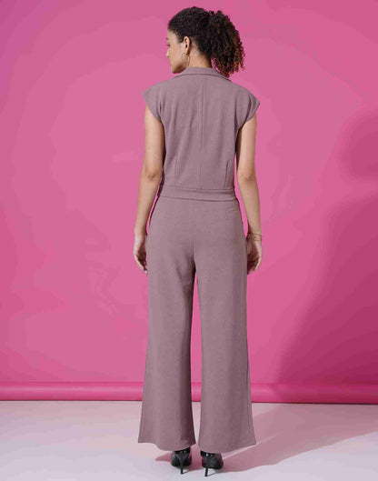 Mauve Lycra Plain Co-ord Set