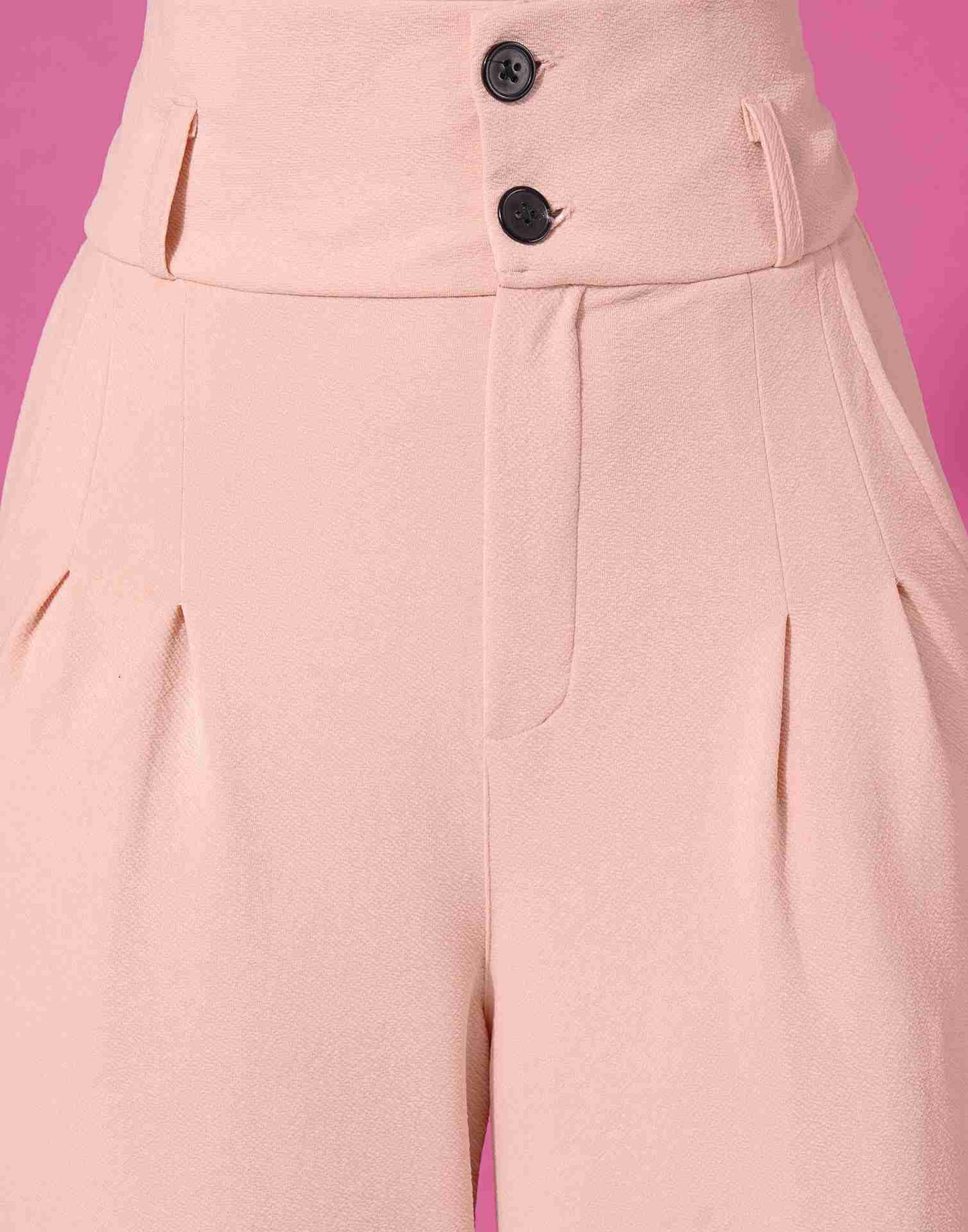 Pink Lycra Plain Co-ord Set