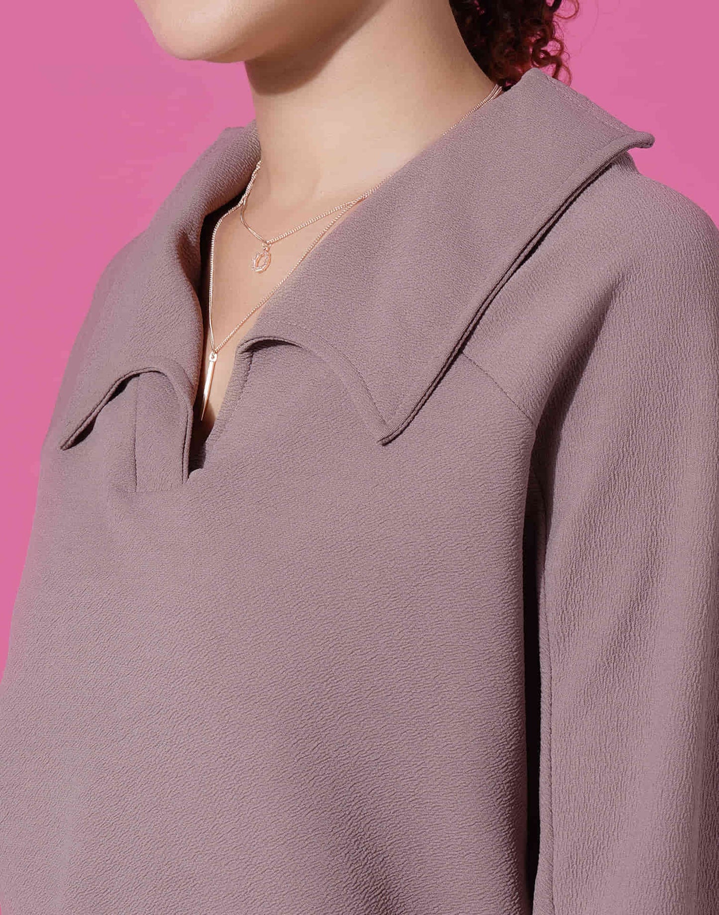 Mauve Lycra Plain Co-ord Set