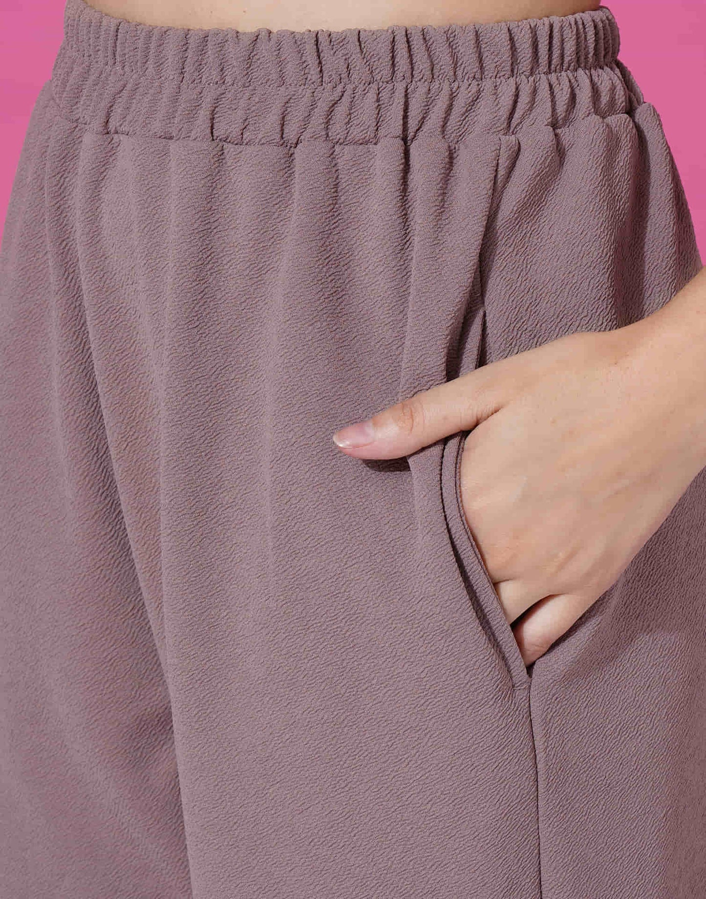 Mauve Lycra Plain Co-ord Set