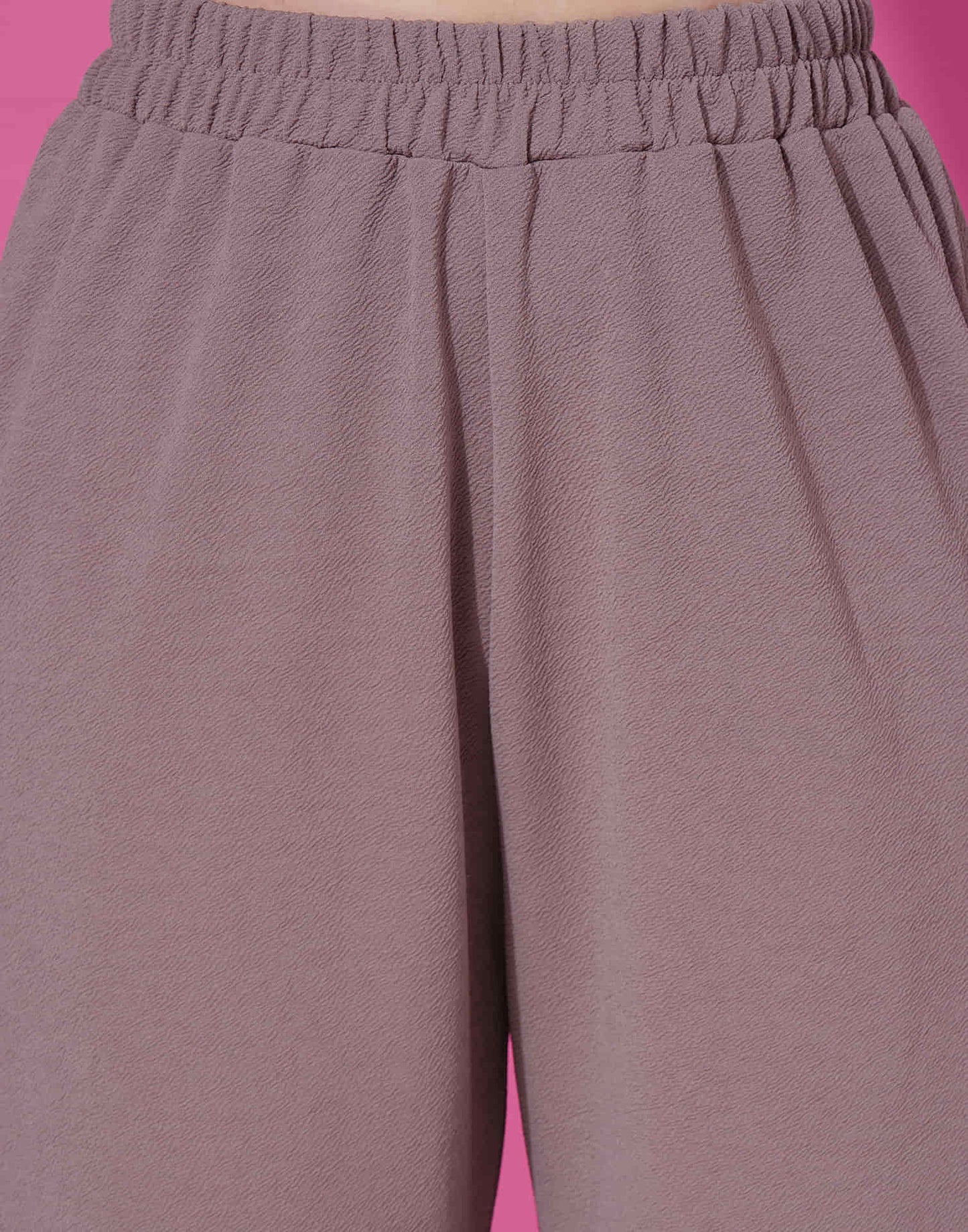 Mauve Lycra Plain Co-ord Set