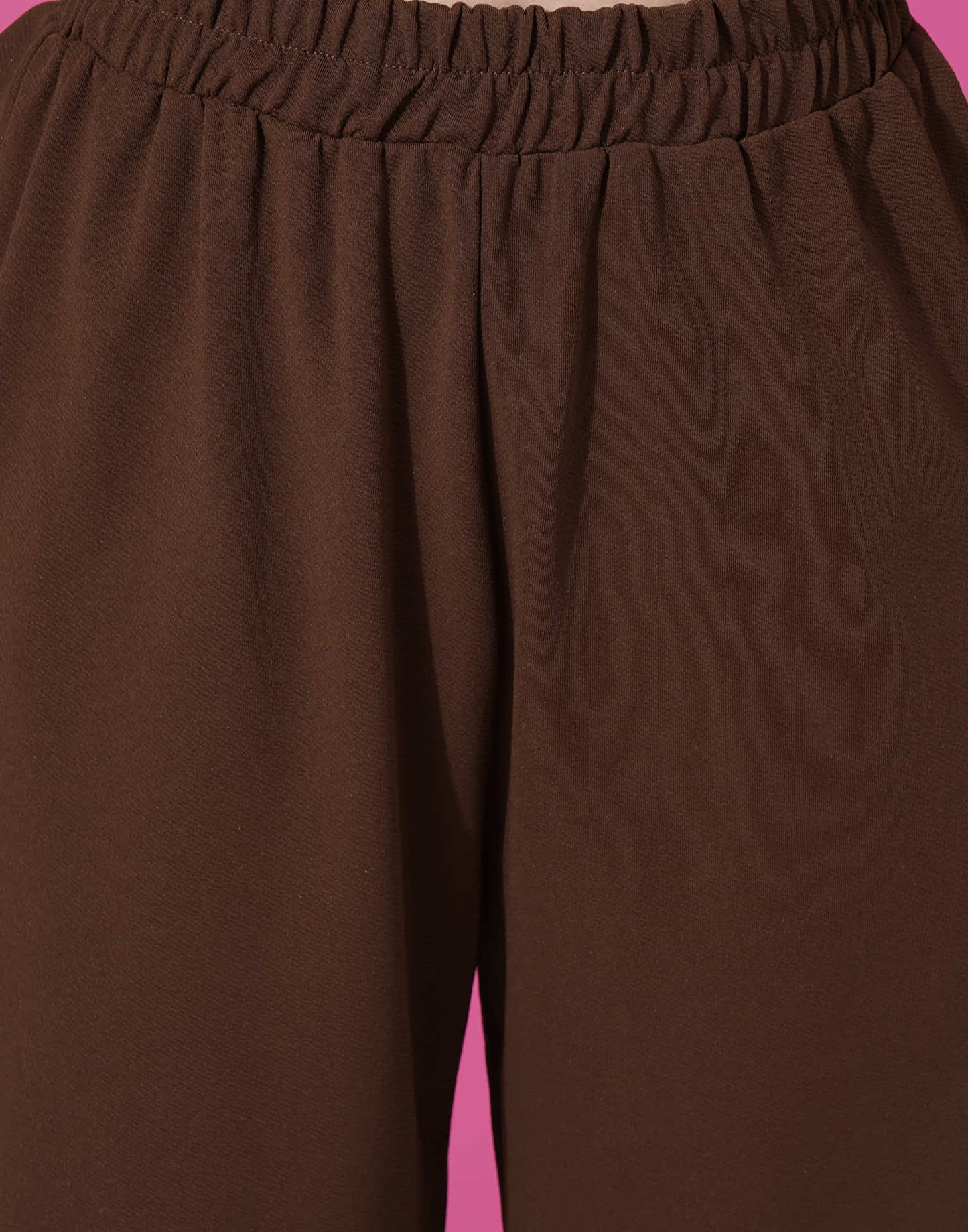Brown Lycra Plain Co-ord Set