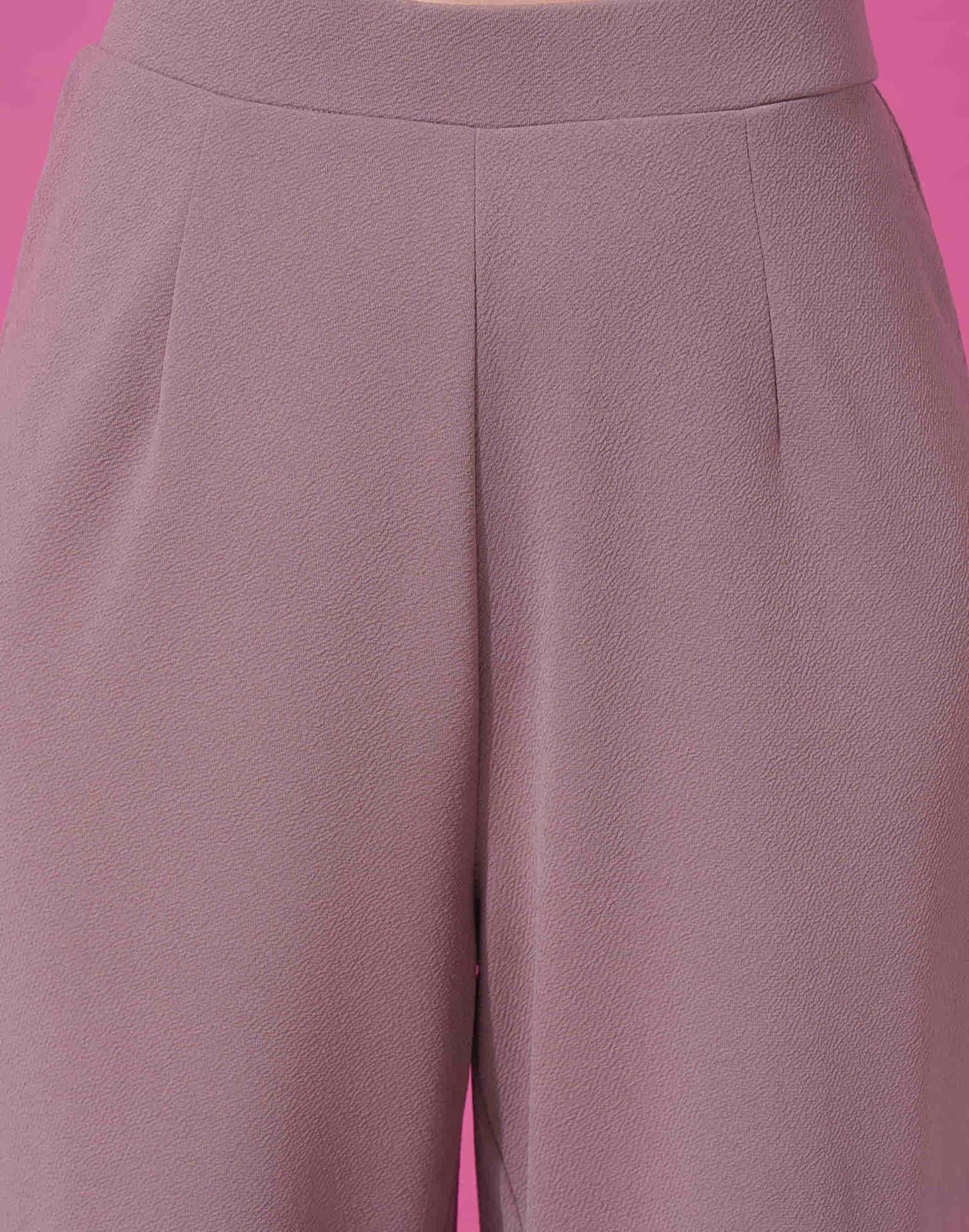 Mauve Lycra Plain Co-ord Set