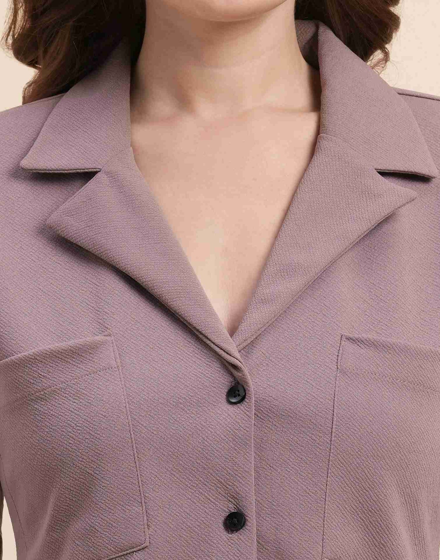 Mauve Lycra Plain Co-ord Set