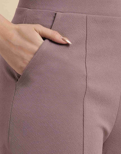 Mauve Lycra Plain Co-ord Set