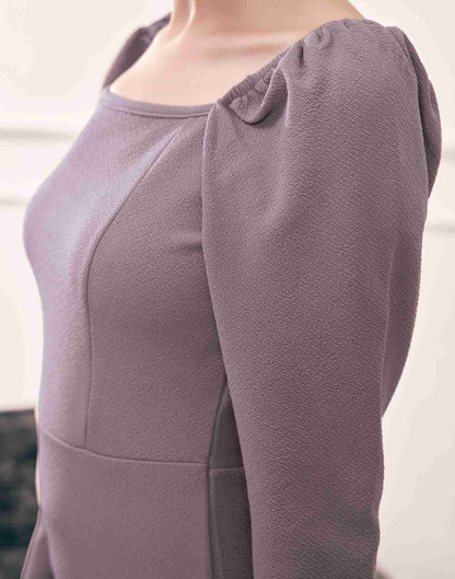 Mauve Lycra Plain Bodycon