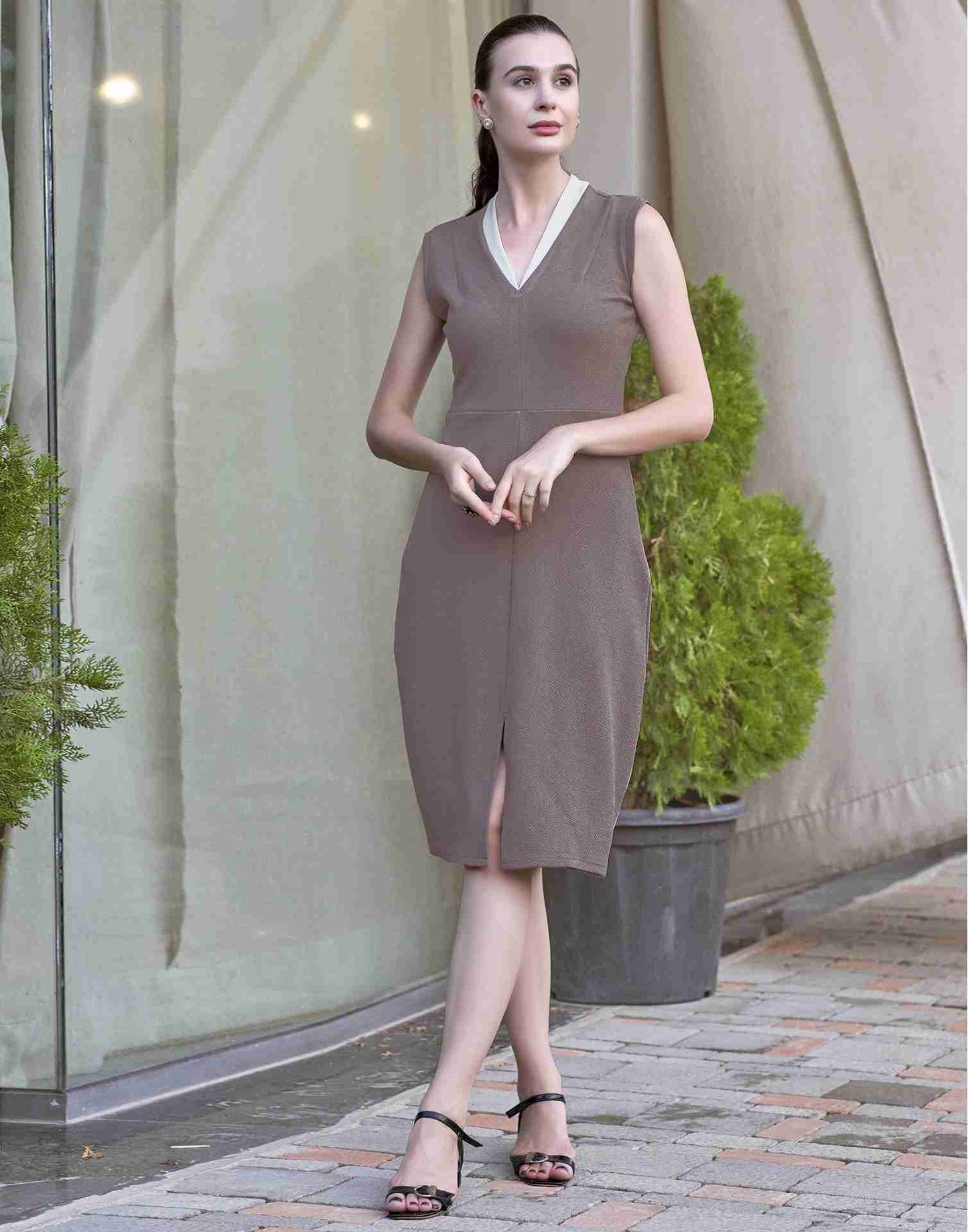 Mauve Lycra Plain Bodycon
