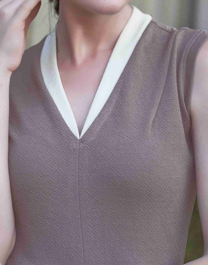 Mauve Lycra Plain Bodycon