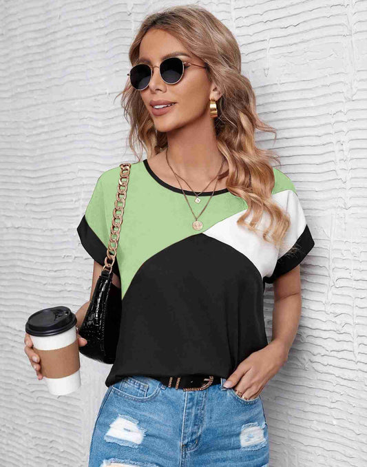 Black Lycra Plain T-Shirt