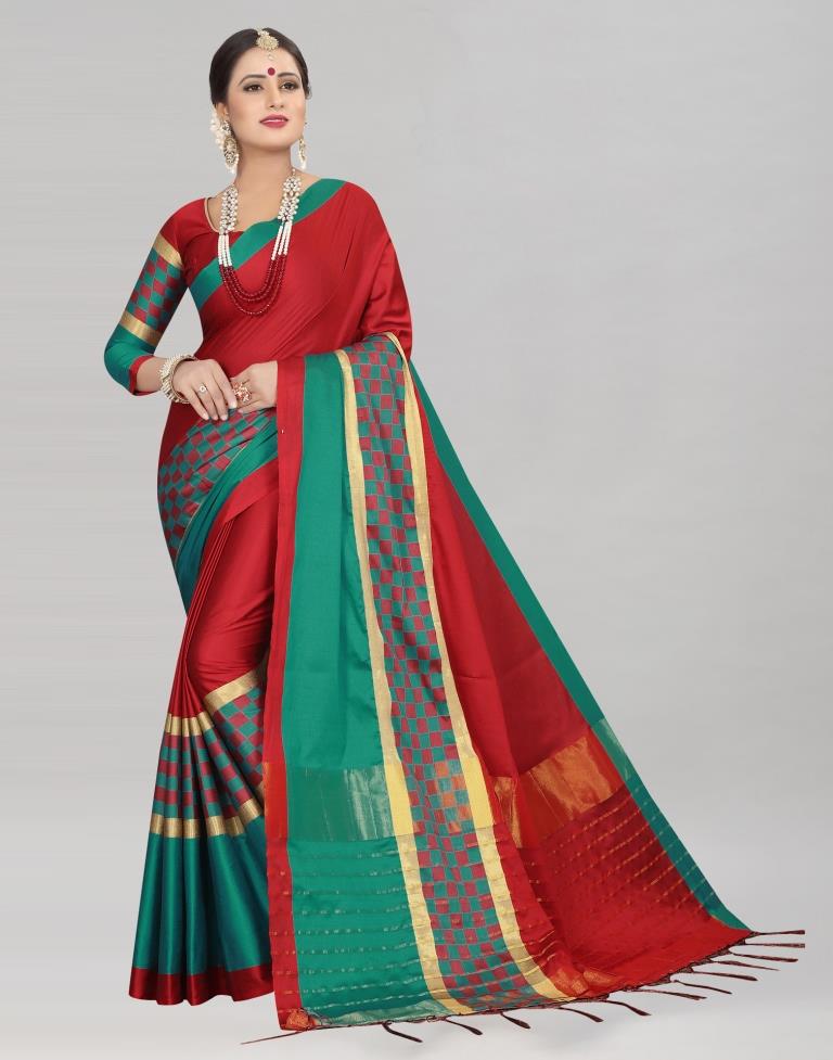 Maroon Silk Saree | Sudathi