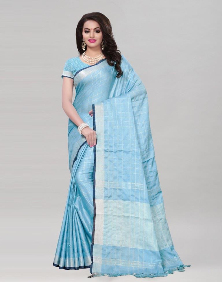 Sky Linen Saree | Sudathi