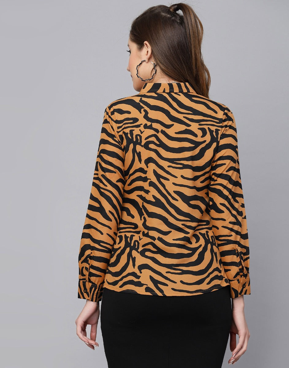 Brown Printed Shirt | Sudathi