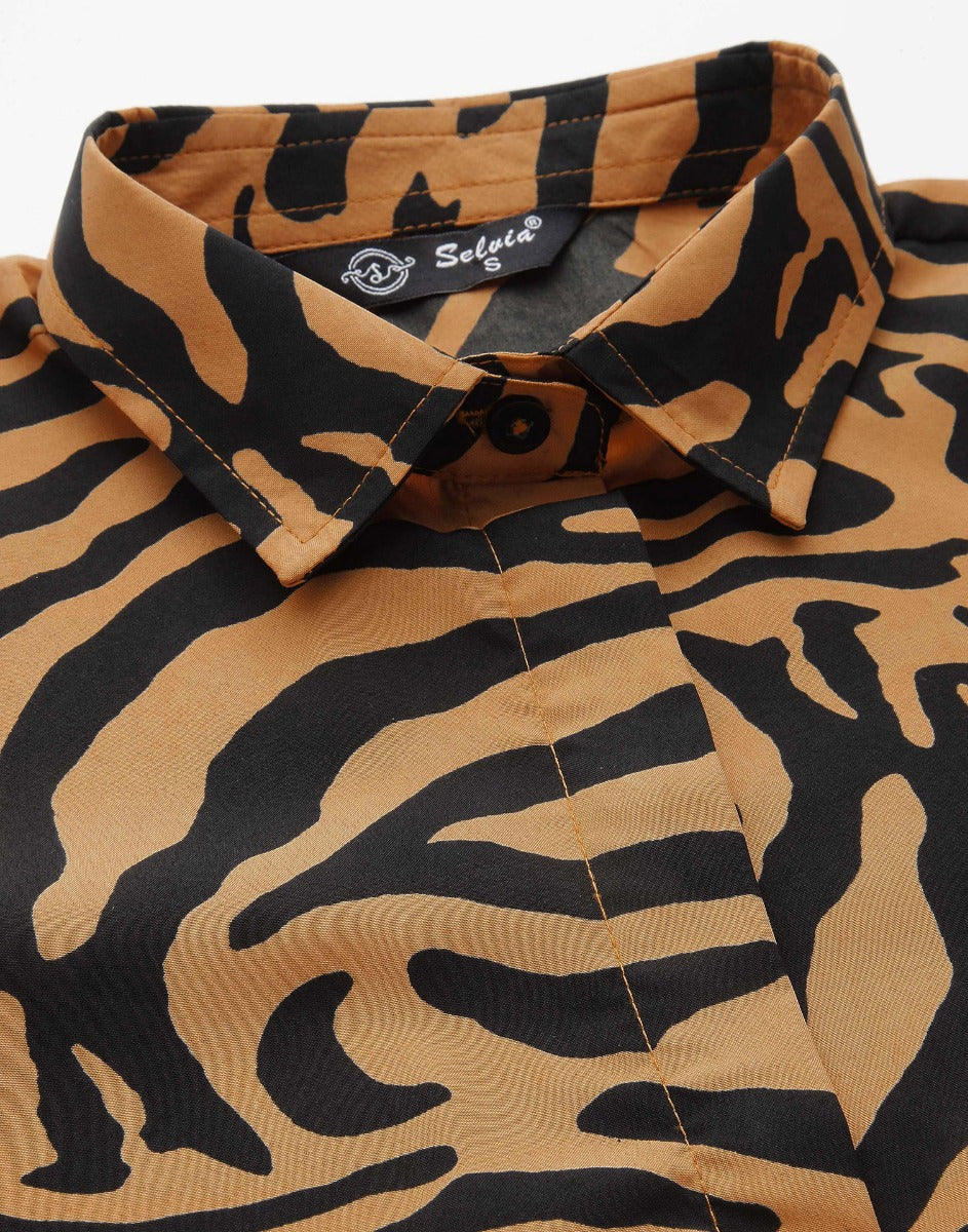 Brown Printed Shirt | Sudathi