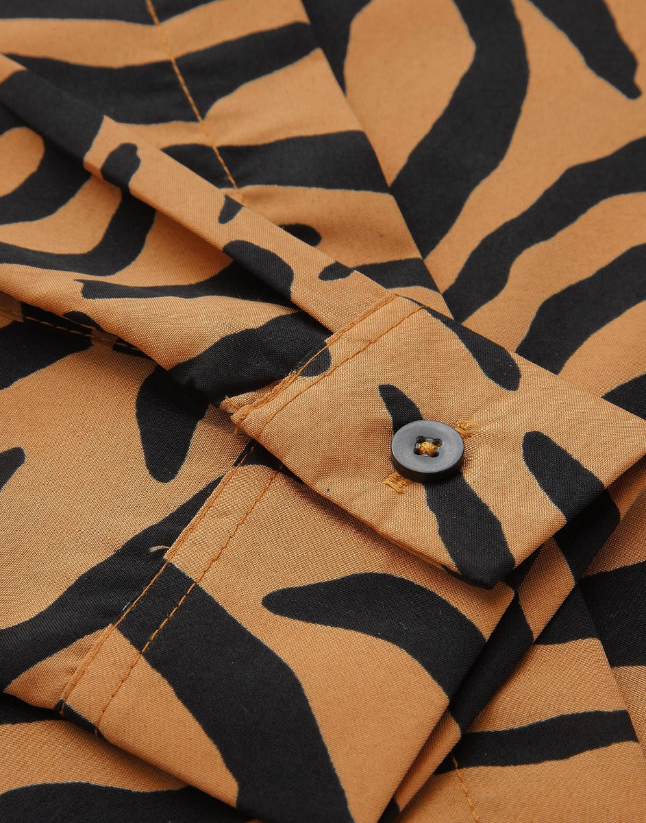 Brown Printed Shirt | Sudathi