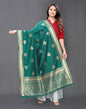 Angellic Teal Green Coloured Poly Silk Jacquard Dupatta | Sudathi