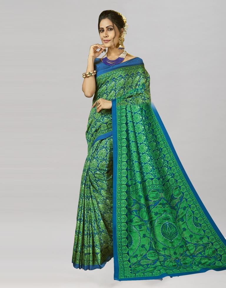 Blue Pashmina Saree | Sudathi