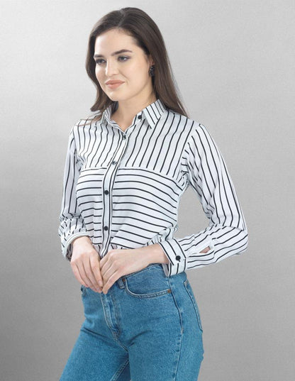 Choicest White Coloured Printed Crepe Tops | Sudathi