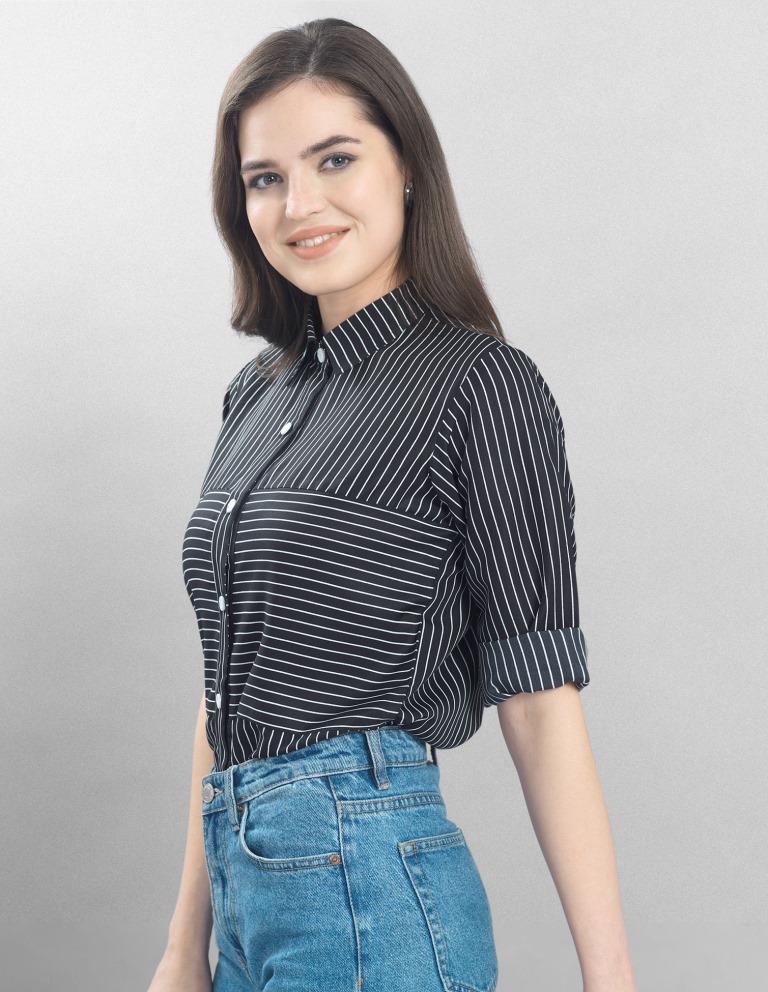 Glorious Black Printed Top | Leemboodi