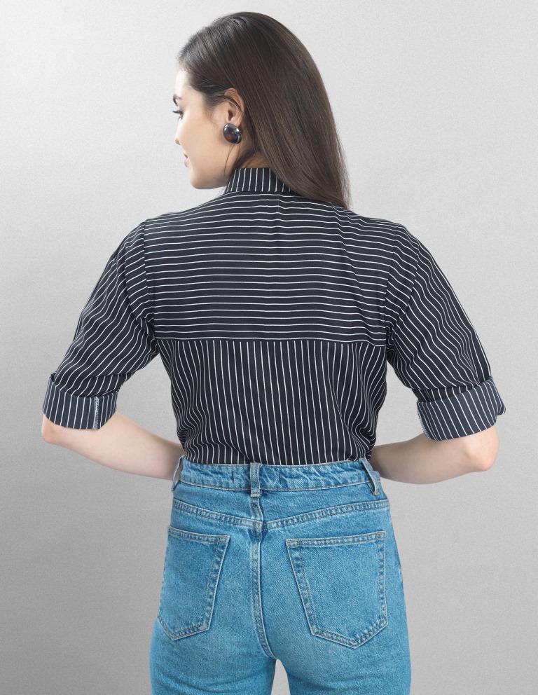 Glorious Black Printed Top | Leemboodi