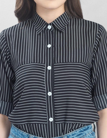 Glorious Black Printed Top | Leemboodi