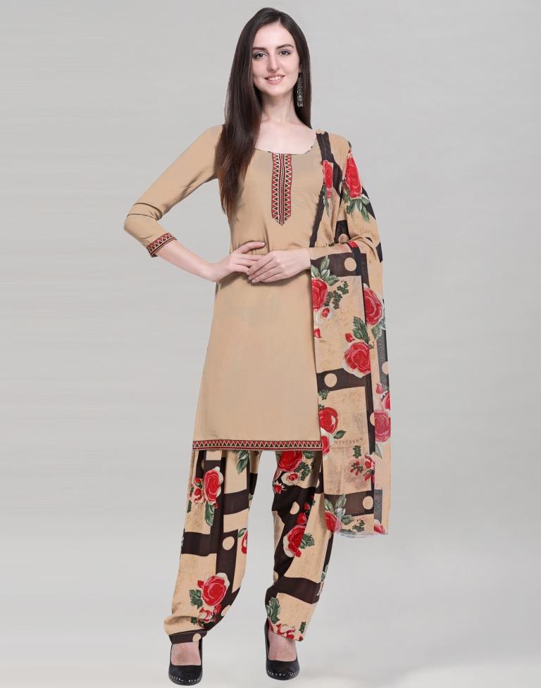 Printed Unstitched Salwar Suit Material | Sudathi