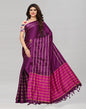 Purple Coloured Poly Silk Woven Patta Casual Saree | Sudathi