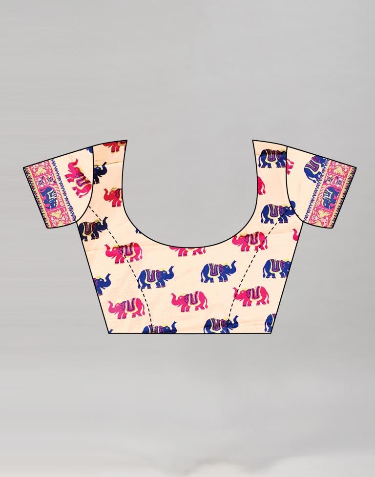 Purple Coloured Poly Silk Woven Patta Casual Saree | Sudathi