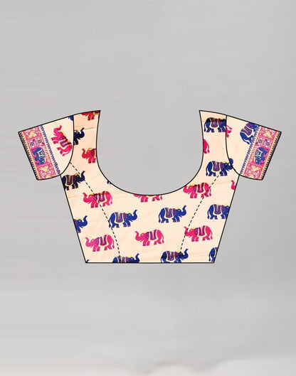 Purple Coloured Poly Silk Woven Patta Casual Saree | Sudathi