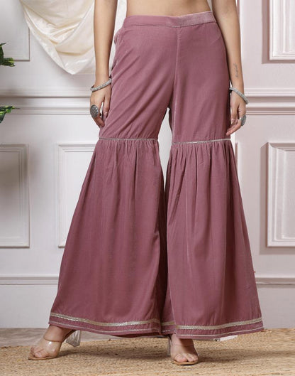 Dusty Pink Embroidery Velvet Straight kurta With Pant And Dupatta