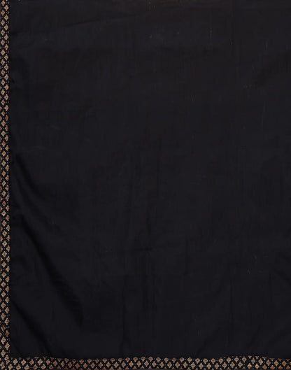 Black Gathered Kurta With Pant And Dupatta