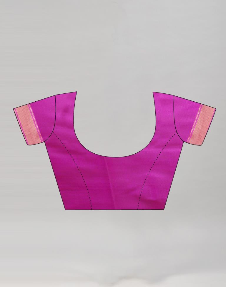 Pink Coloured Poly Silk Banarasi Jacquard Partywear Saree | Sudathi