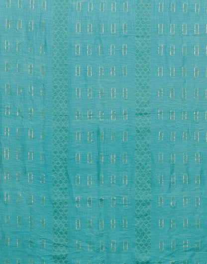 Rama Green Cotton Printed Straight Kurta With Pant And Dupatta
