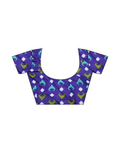 Ready to Wear Parrot Green Cotton Printed Saree