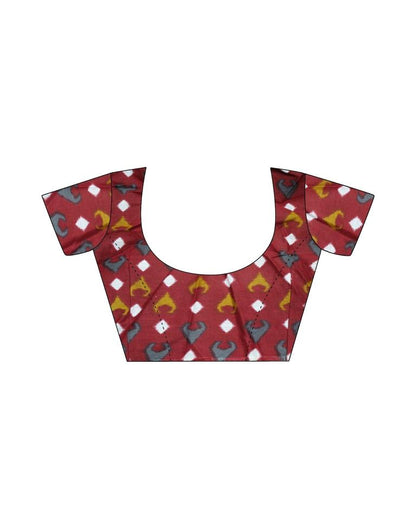 Ready to Wear Grey & Multicoloured Cotton Printed Saree